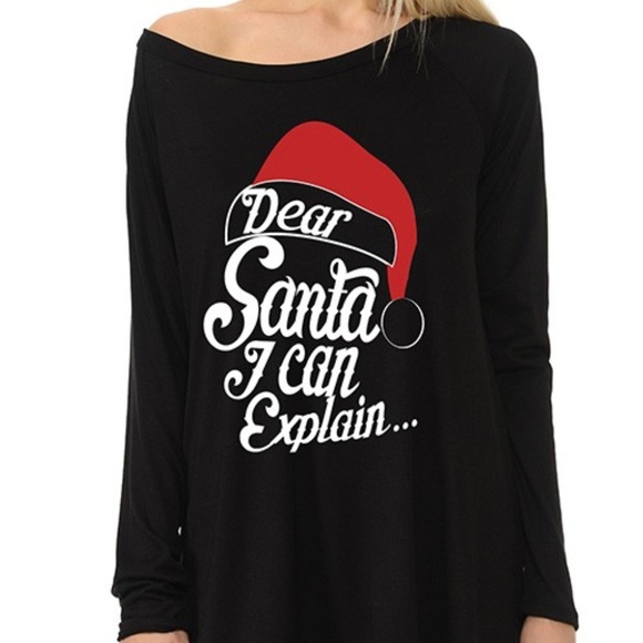 5⭐️ RATED😍DEAR SANTA I CAN EXPLAIN T-Shirt - Picture 2 of 3